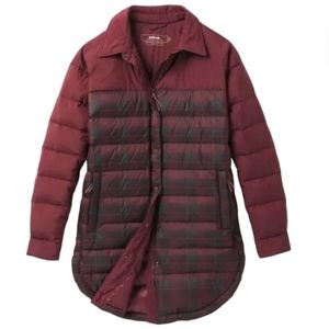 Prana Globe Thistle Long Jacket Burgundy Size S